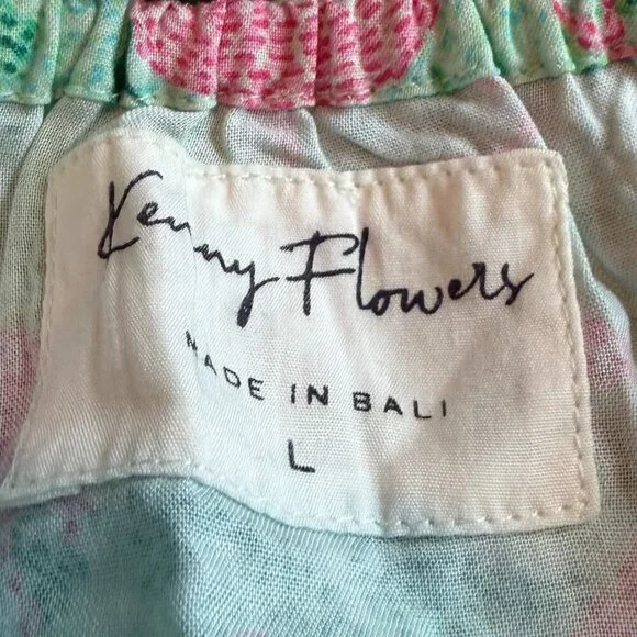 Kenny Flowers The Sunshine State Vacation Maxi Dress Flamingo Beach Size Large - Picture 12 of 12